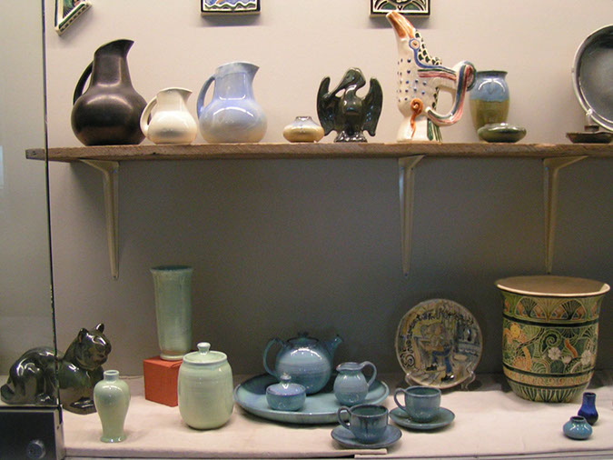 Right Side - Pitchers, Tea Set, Floral Urn and Various